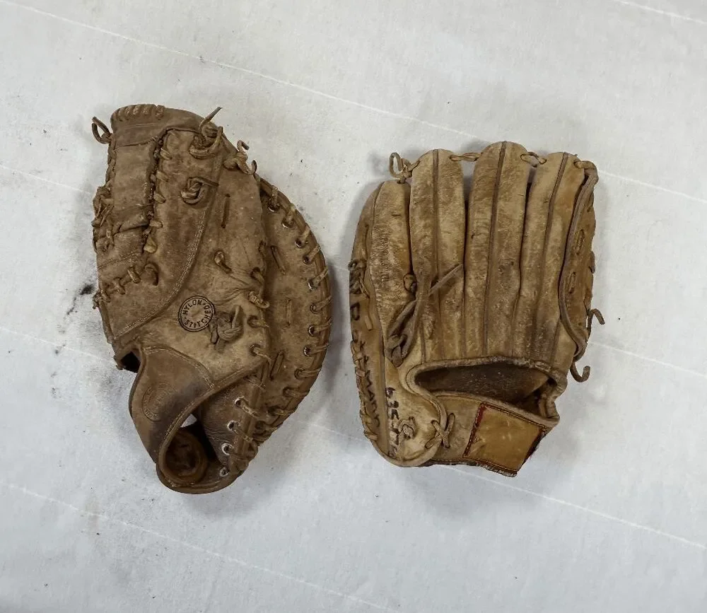 Vintage Youth Baseball Glove Lot of Two Rawlings GJ 69 Jim Lefebvre Glove